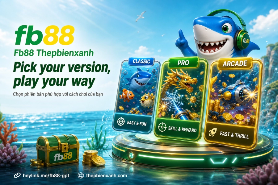 Comparison of Fish Shooting H5, Universe and Fairy versions at Fb88