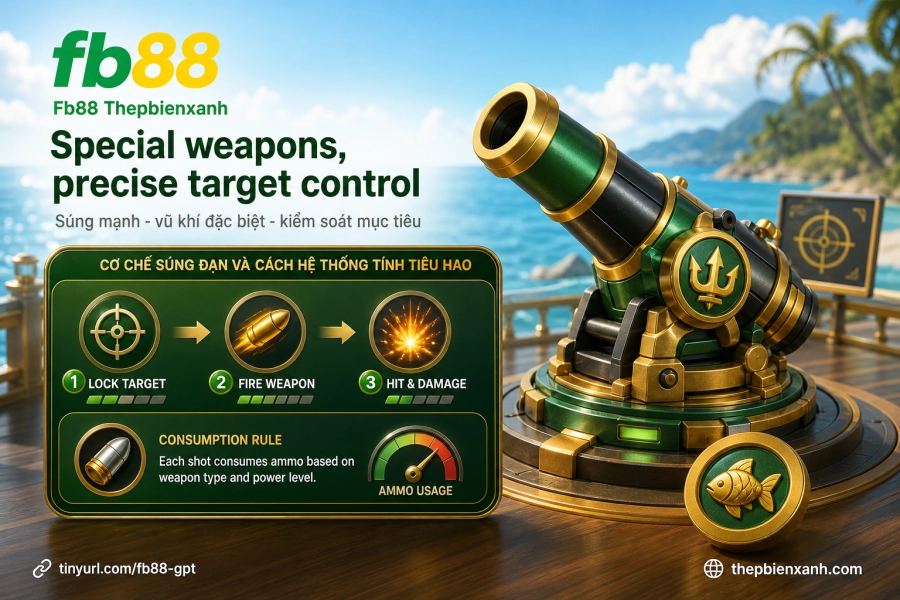Weapon mechanics and special weapons in Fb88 fish shooting